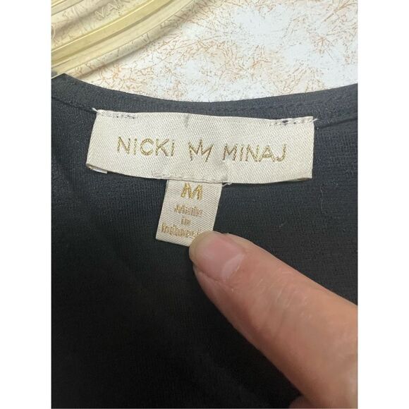 Nicki Minaj  Tank Knit Dress Sz M Junior Pink/Black NWT - Picture 3 of 7